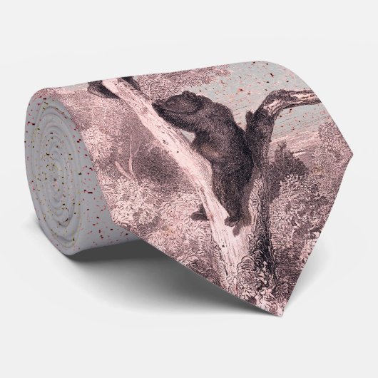 Karl Bodmer - Les Ours (Beren) Stropdas (Opgerold)