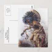 Karl Bodmer - Moennitarri Warrior die Dog Dance do Briefkaart (Voorkant / Achterkant)
