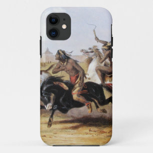 Karl Bodmer - Paardenrennen van de Sioux Case-Mate iPhone Case