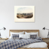 Karl Bodmer Print: Uitzicht van Bethlehem Pennsylv Canvas Afdruk (Insitu (Slaapkamer))