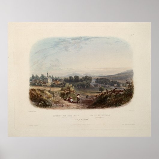 Karl Bodmer Print: Uitzicht van Bethlehem Pennsylv Poster (Voorkant)