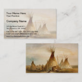 Karl Bodmer- Sioux teepee Visitekaartje (Voorkant / Achterkant)