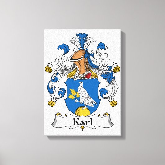 Karl Family Crest Canvas Afdruk (Voorkant)