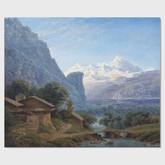 Karl Friedrich Schinkel Uitzicht van Mont Blanc Cadeaupapier (Vlak)