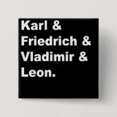 Karl & Friedrich, Vladimir en Leon Vierkante Button 5,1 Cm (Voorkant)