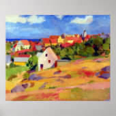 Karl Isakson Uitzicht over Gudhjem Poster (Voorkant)