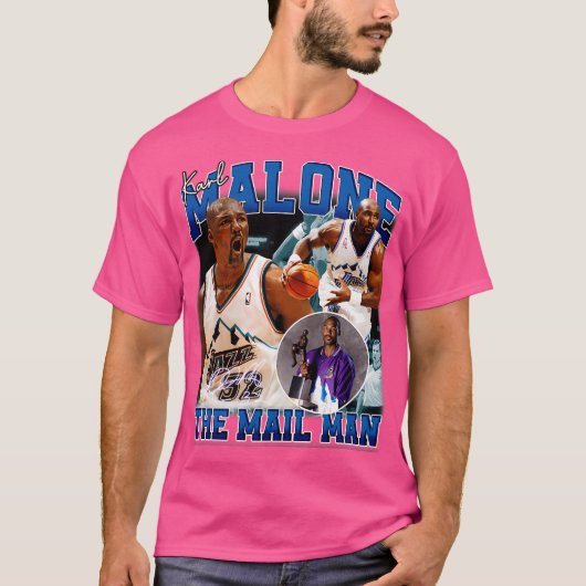 Karl Malone Retro T-shirt (Voorkant)