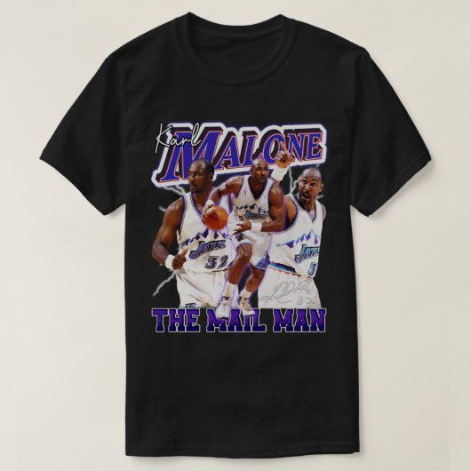 KARL MALONE The Mail Man Basketball Legend T-shirt (Design voorkant)