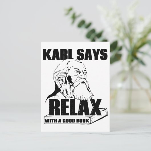 Karl Marx Briefkaart (Staand voorkant)