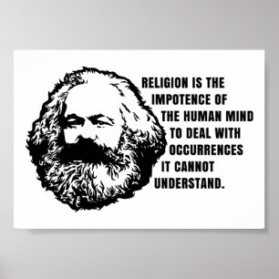 Karl Marx citaat over religie Poster