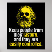 Karl Marx citeert grappige socialistische partij D Poster (Voorkant)