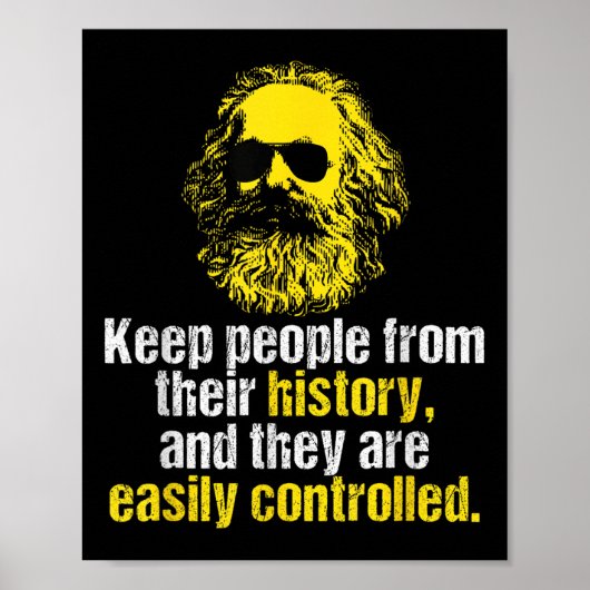 Karl Marx citeert grappige socialistische partij D Poster (Voorkant)