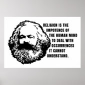 Karl Marx citeert over religie Poster (Voorkant)
