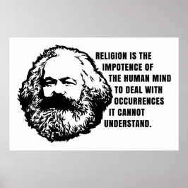 Karl Marx citeert over religie Poster