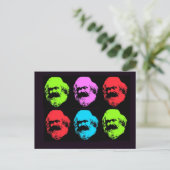 Karl Marx Collage Briefkaart (Staand voorkant)