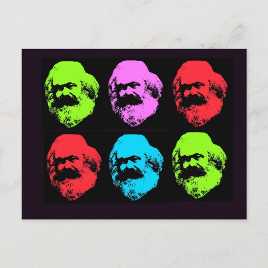 Karl Marx Collage Briefkaart (Voorkant)