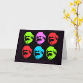 Karl Marx Collage Kaart (Gele Bloem)