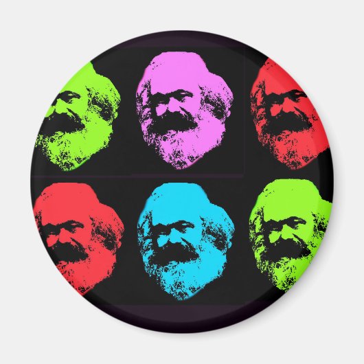 Karl Marx Collage Magneet (Voorkant)