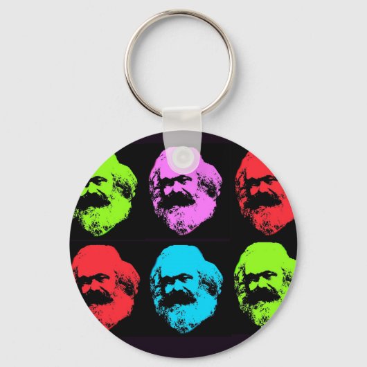 Karl Marx Collage Sleutelhanger (Voorkant)