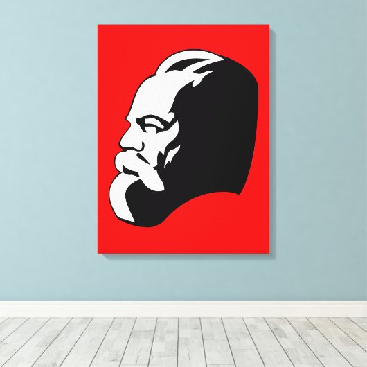 Karl Marx, Communism, Socialism, Soviet Union Canvas Afdruk (Insitu (Houten vloer))