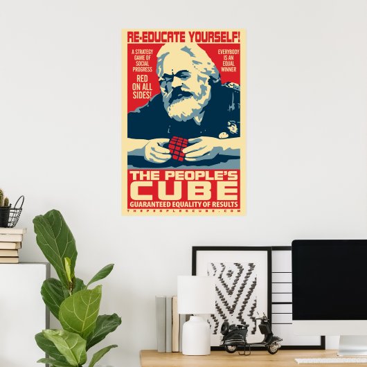 Karl Marx - De volkskubus: OHP Poster (Thuiskantoor)