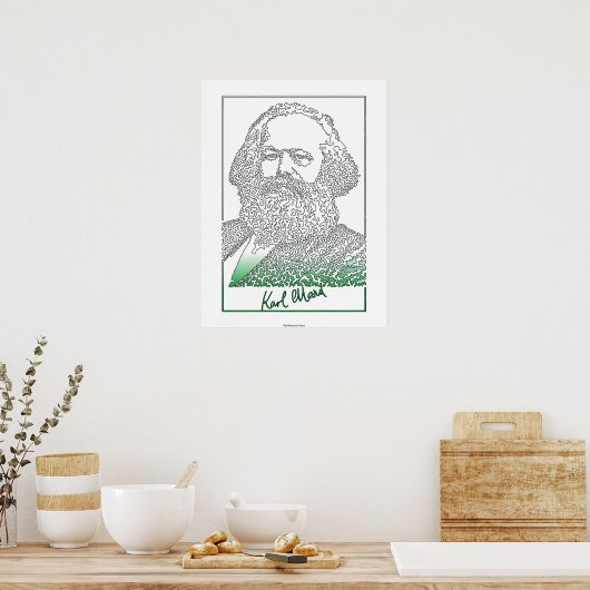 Karl Marx. Duitse filosoof en econoom [003] Poster (Keuken)