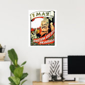 Karl Marx, eerste mei, dag van de arbeid, vintage Poster (Thuiskantoor)