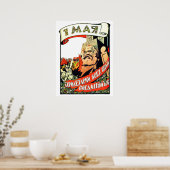 Karl Marx, eerste mei, dag van de arbeid, vintage Poster (Keuken)
