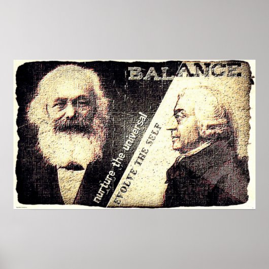 Karl Marx en Adam Smith, de ingevroren van ... (ou Poster (Voorkant)