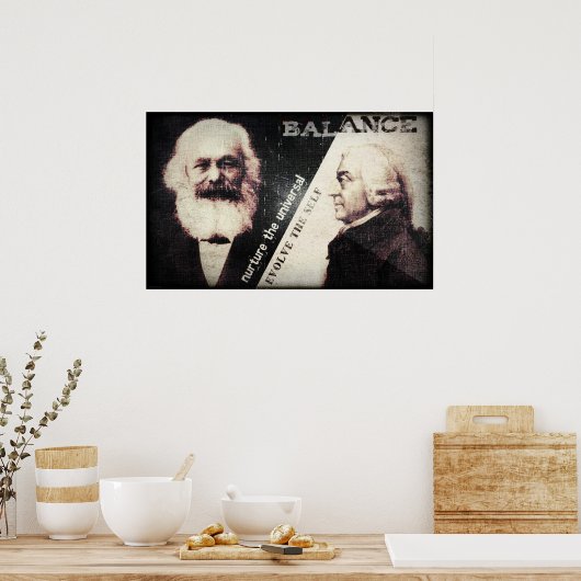 Karl Marx en Adam Smith, de inwoner van Poster (Keuken)