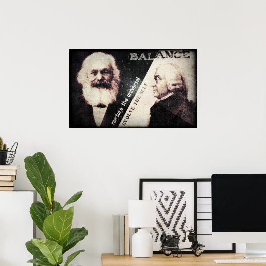 Karl Marx en Adam Smith, de inwoner van Poster (Thuiskantoor)