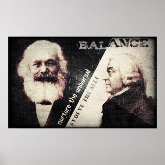 Karl Marx en Adam Smith, de inwoner van Poster (Voorkant)