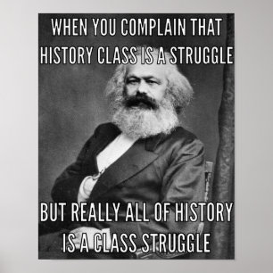 Karl Marx en de strijd Poster