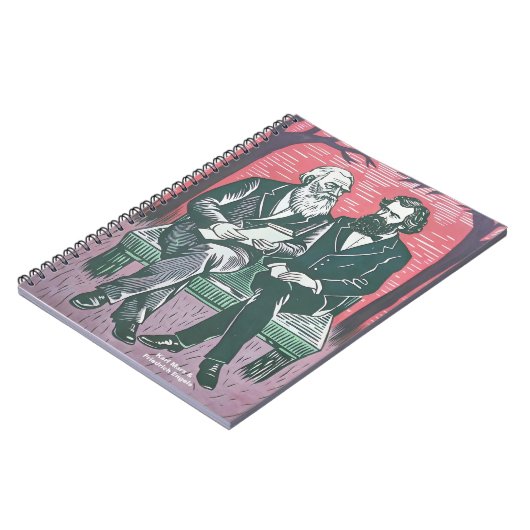 Karl Marx en Fredrich Engels het manifest Notitieboek (Linkerzijde)