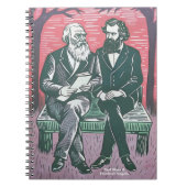 Karl Marx en Fredrich Engels het manifest Notitieboek (Voorkant)