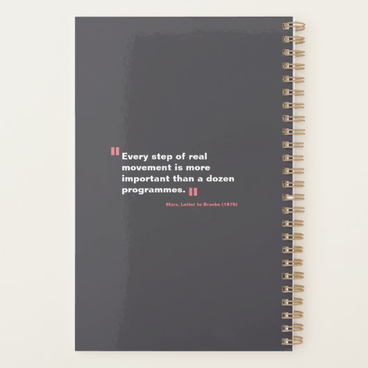 Karl Marx en Fredrich Engels het manifest Planner (Achterkant)