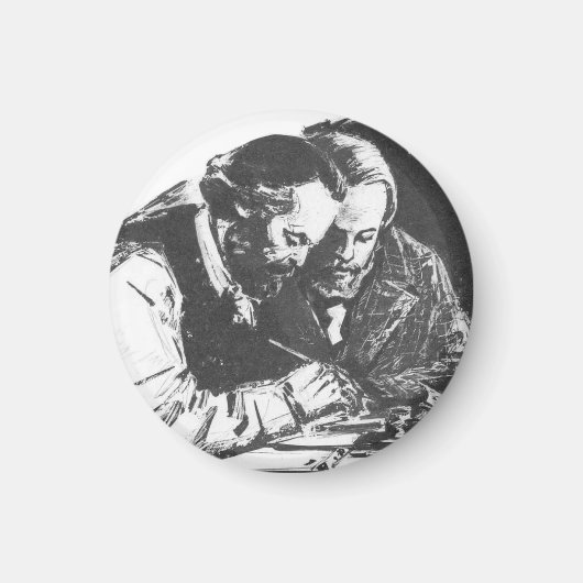 Karl Marx & Friedrich Engels Magnet (Voorkant)