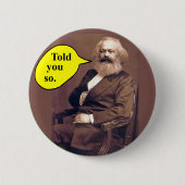 Karl Marx-knop Ronde Button 5,7 Cm (Voorkant)