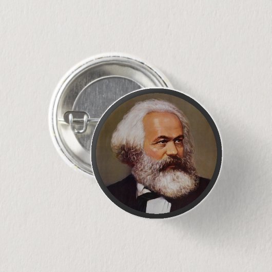 Karl Marx - Lapel Pin Ronde Button 3,2 Cm (Voorkant /achterkant)