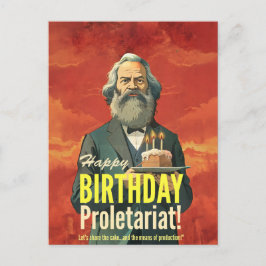 Karl Marx lezen boeken liefhebbers cadeau Briefkaart