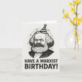 Karl Marx lezers geschenk Kaart (Gele Bloem)