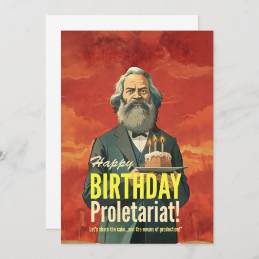Karl Marx lezers geschenk Kaart (Voorkant / Achterkant)