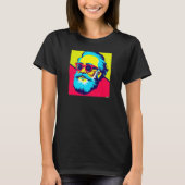 Karl Marx met zonnebrillen Pop Kunstportret van Re T-shirt (Voorkant)