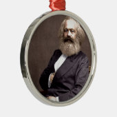 Karl Marx Metalen Ornament (Rechts)