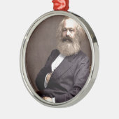 Karl Marx Metalen Ornament (Links)