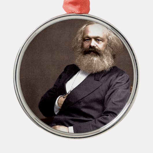 Karl Marx Metalen Ornament (Voorkant)