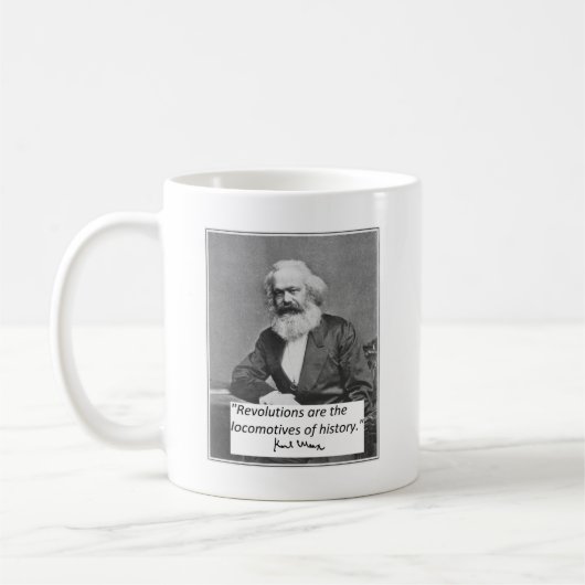 Karl Marx-Mok: "Revoluties" Koffiemok (Links)