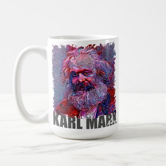 KARL MARX - NFT portret door Marco Aureggi Koffiemok (Links)