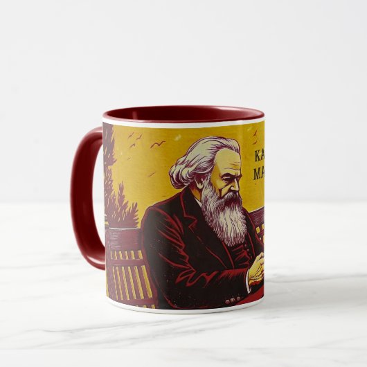 Karl Marx (Oprichter van het Marxisme) cadeau Mok (Voorkant links)