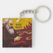 Karl Marx (Oprichter van het Marxisme) cadeau Sleutelhanger (Achterkant)
